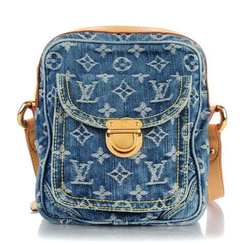 blue lv handbag|louis vuitton blue denim bag.